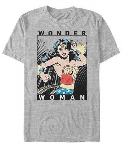 Men's Wonder Woman Formidable Woman Short Sleeve T-shirt Gray $16.45 T-Shirts