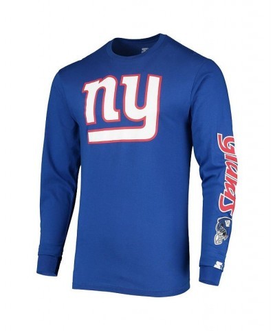 Men's Royal New York Giants Halftime Long Sleeve T-shirt $31.34 T-Shirts