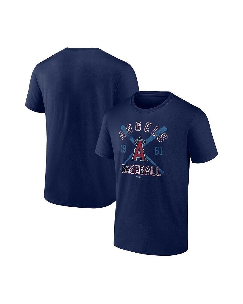 Men's Branded Navy Los Angeles Angels Second Wind T-shirt $18.24 T-Shirts