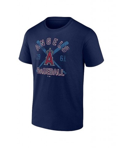 Men's Branded Navy Los Angeles Angels Second Wind T-shirt $18.24 T-Shirts