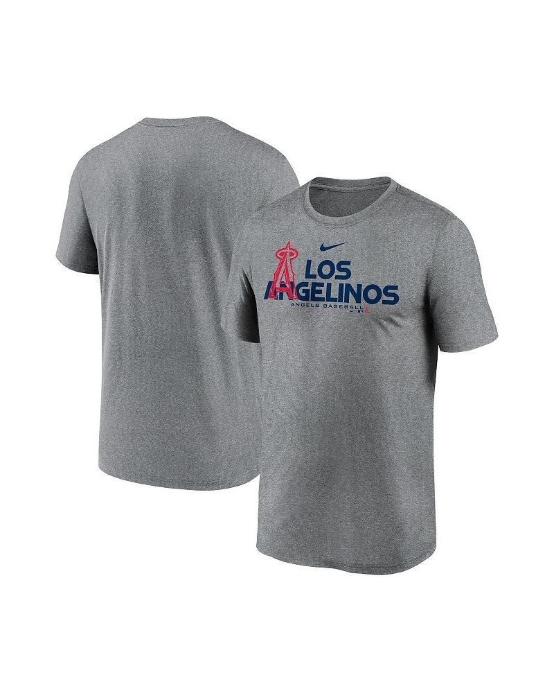 Men's Heathered Charcoal Los Angeles Angels Local Rep Legend Performance T-shirt $26.49 T-Shirts