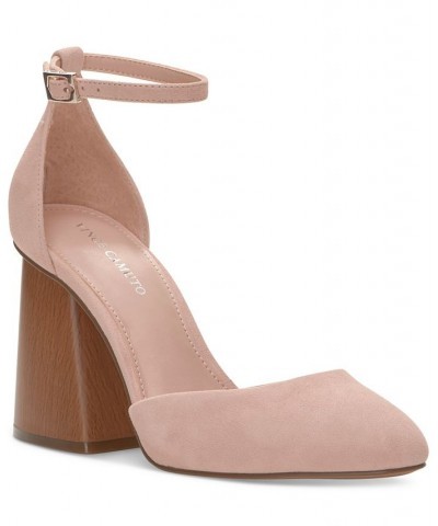 Women's Addilenz Ankle-Strap Flare-Heel Pumps Pink $46.65 Shoes