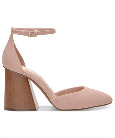 Women's Addilenz Ankle-Strap Flare-Heel Pumps Pink $46.65 Shoes