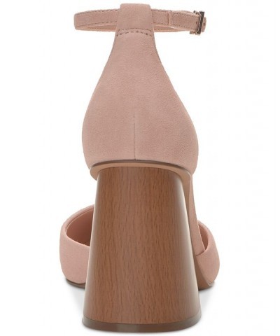 Women's Addilenz Ankle-Strap Flare-Heel Pumps Pink $46.65 Shoes