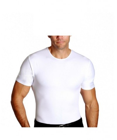 Men's Big & Tall Insta Slim Compression Short Sleeve Crew-Neck T-Shirt White $47.91 Undershirt