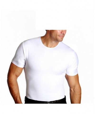 Men's Big & Tall Insta Slim Compression Short Sleeve Crew-Neck T-Shirt White $47.91 Undershirt