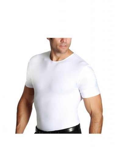 Men's Big & Tall Insta Slim Compression Short Sleeve Crew-Neck T-Shirt White $47.91 Undershirt