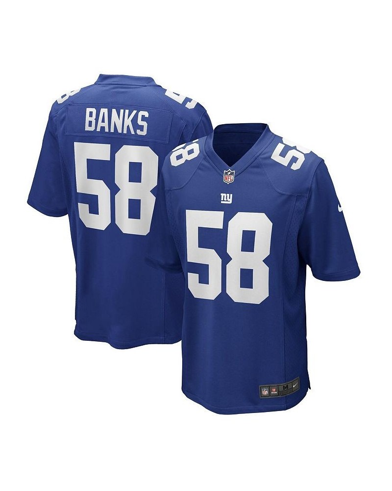 Men's Carl Banks Royal New York Giants Game Retired Player Jersey $33.17 Jersey