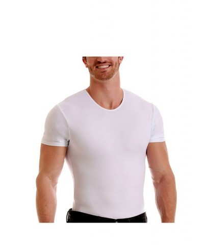 Men's Big & Tall Insta Slim Compression Short Sleeve Crew-Neck T-Shirt White $47.91 Undershirt