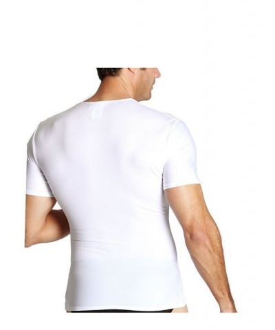 Men's Big & Tall Insta Slim Compression Short Sleeve Crew-Neck T-Shirt White $47.91 Undershirt