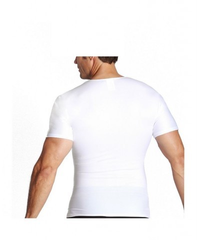 Men's Big & Tall Insta Slim Compression Short Sleeve Crew-Neck T-Shirt White $47.91 Undershirt