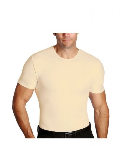 Men's Big & Tall Insta Slim Compression Short Sleeve Crew-Neck T-Shirt White $47.91 Undershirt