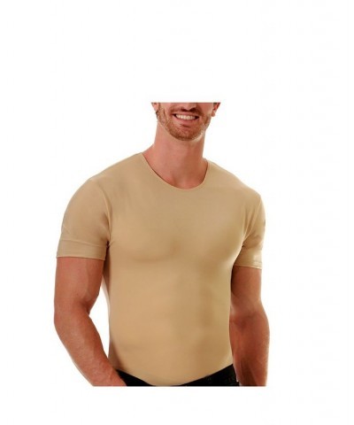 Men's Big & Tall Insta Slim Compression Short Sleeve Crew-Neck T-Shirt White $47.91 Undershirt