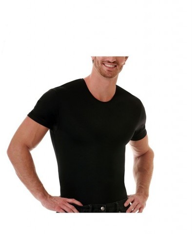 Men's Big & Tall Insta Slim Compression Short Sleeve Crew-Neck T-Shirt White $47.91 Undershirt