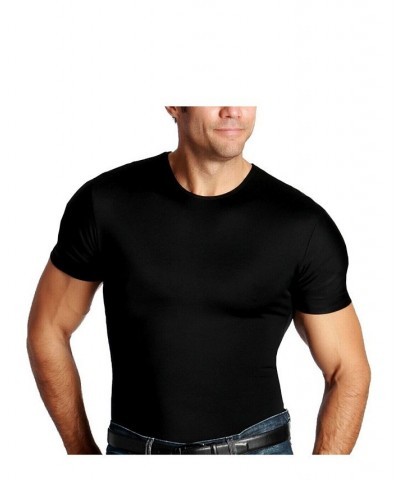 Men's Big & Tall Insta Slim Compression Short Sleeve Crew-Neck T-Shirt White $47.91 Undershirt