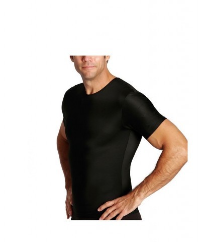 Men's Big & Tall Insta Slim Compression Short Sleeve Crew-Neck T-Shirt White $47.91 Undershirt