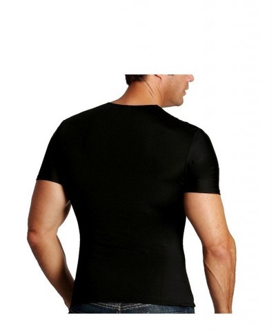 Men's Big & Tall Insta Slim Compression Short Sleeve Crew-Neck T-Shirt White $47.91 Undershirt