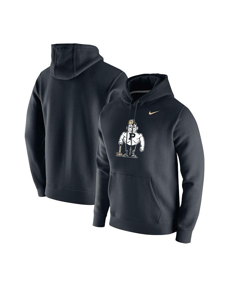 Men's Black Purdue Boilermakers Vintage-Inspired School Logo Pullover Hoodie $38.25 Sweatshirt