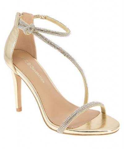 Women's Jemmy Crystal Embellished Sandal Ivory/Cream $58.31 Shoes