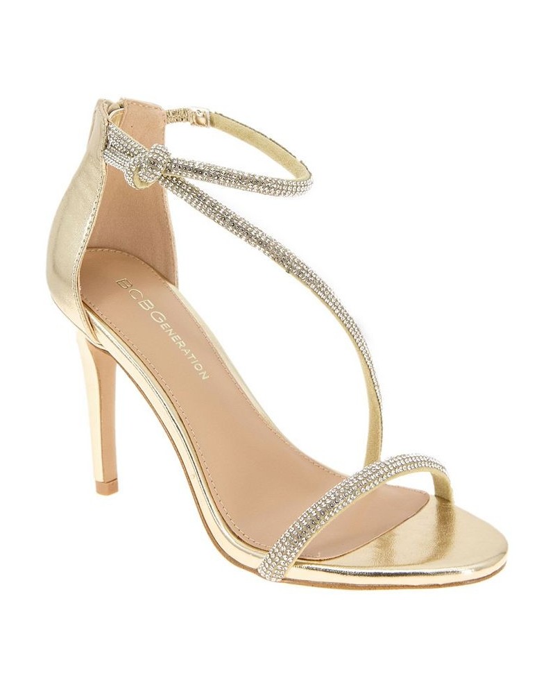 Women's Jemmy Crystal Embellished Sandal Ivory/Cream $58.31 Shoes