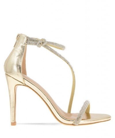 Women's Jemmy Crystal Embellished Sandal Ivory/Cream $58.31 Shoes