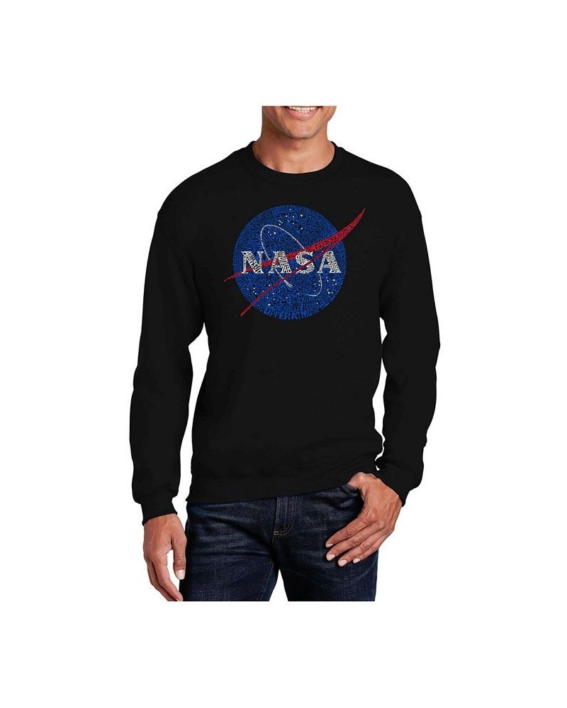 Men's Word Art NASA's Most Notable Missions Crewneck Sweatshirt Black $22.50 Sweatshirt