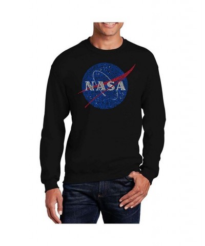 Men's Word Art NASA's Most Notable Missions Crewneck Sweatshirt Black $22.50 Sweatshirt