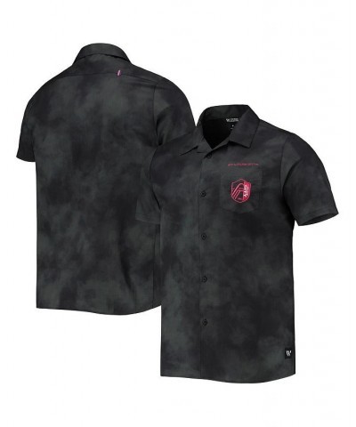 Men's Black St. Louis City SC Abstract Cloud Button-Up Shirt $28.00 Shirts