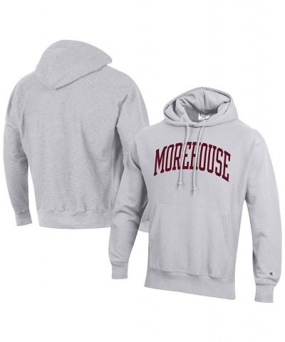 Men's Gray Morehouse Maroon Tigers Tall Arch Pullover Hoodie $45.60 Sweatshirt