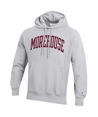 Men's Gray Morehouse Maroon Tigers Tall Arch Pullover Hoodie $45.60 Sweatshirt