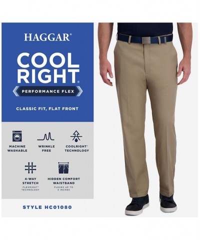 Cool Right Performance Flex Classic Fit Flat Front Pant Khaki Heather $24.75 Pants