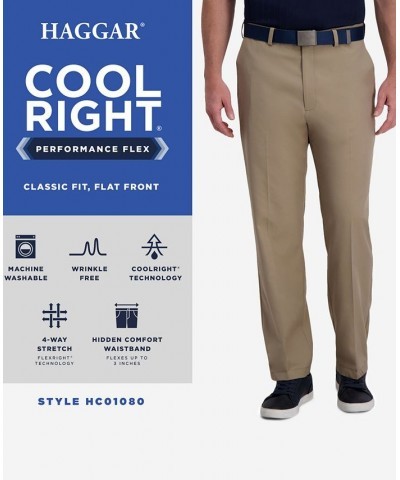 Cool Right Performance Flex Classic Fit Flat Front Pant Khaki Heather $24.75 Pants