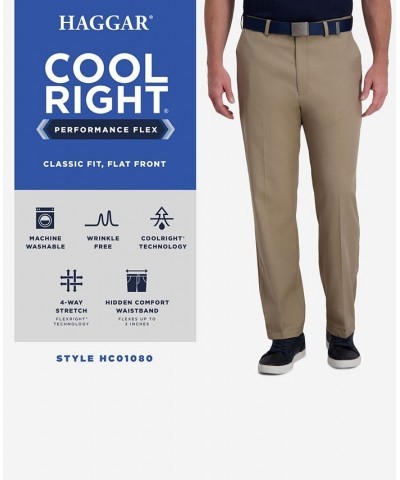 Cool Right Performance Flex Classic Fit Flat Front Pant Khaki Heather $24.75 Pants