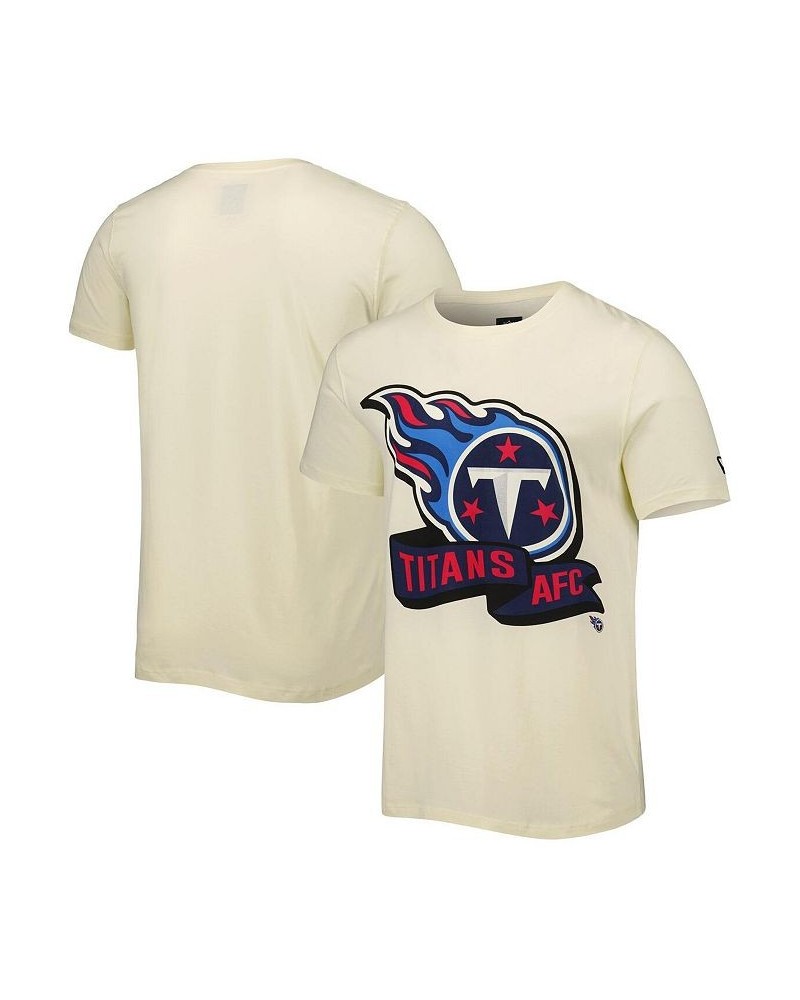 Men's Cream Tennessee Titans Sideline Chrome T-shirt $18.50 T-Shirts