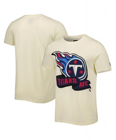 Men's Cream Tennessee Titans Sideline Chrome T-shirt $18.50 T-Shirts