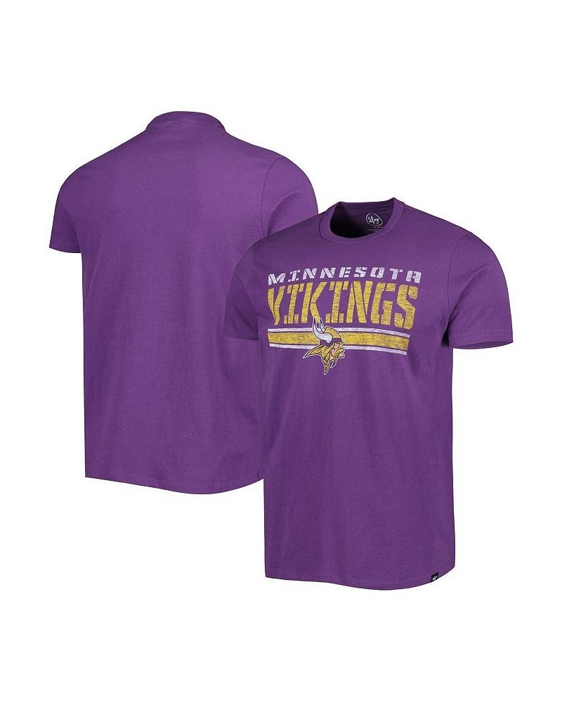 Men's Purple Minnesota Vikings Team Stripe T-Shirt $24.29 T-Shirts