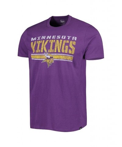 Men's Purple Minnesota Vikings Team Stripe T-Shirt $24.29 T-Shirts