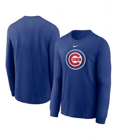 Men's Royal Chicago Cubs Alternate Logo Long Sleeve T-shirt $26.99 T-Shirts