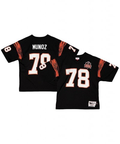 Men's Anthony Munoz Black Cincinnati Bengals 1981 Authentic Retired Player Jersey $127.30 Jersey