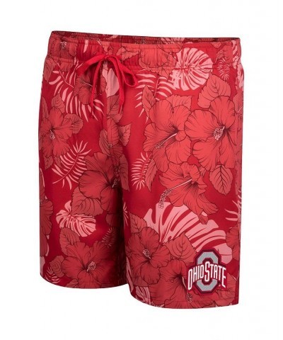 Men's Scarlet Ohio State Buckeyes The Dude Swim Shorts $31.50 Swimsuits