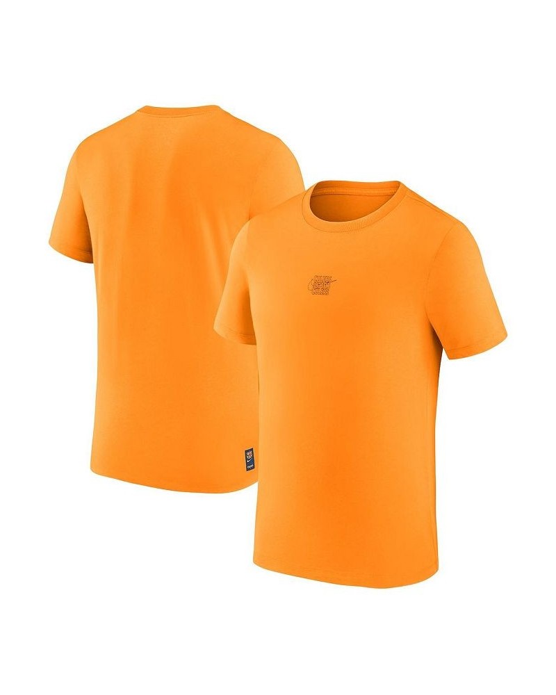 Men's Orange Barcelona Club Swoosh T-shirt $19.20 T-Shirts