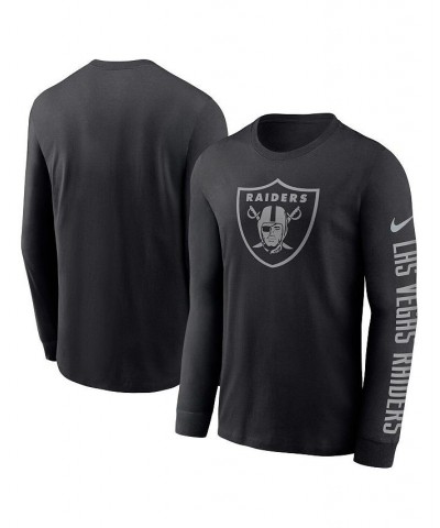 Men's Black Las Vegas Raiders RFLCTV Name and Logo T-shirt $23.96 T-Shirts