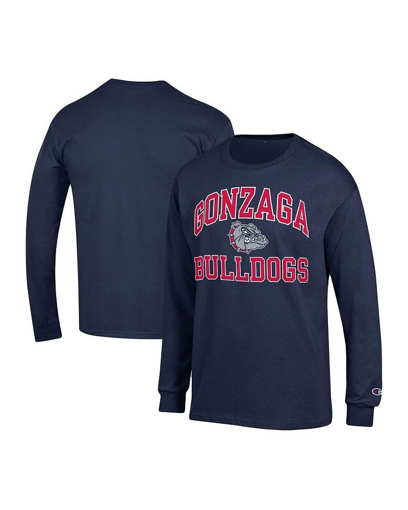 Men's Navy Gonzaga Bulldogs High Motor Long Sleeve T-shirt $16.80 T-Shirts