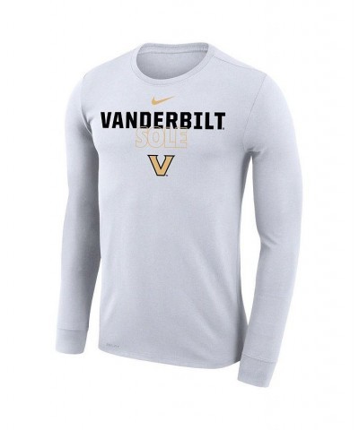 Men's and Women's White Vanderbilt Commodores 2023 On Court Bench Long Sleeve T-shirt $28.49 Tops