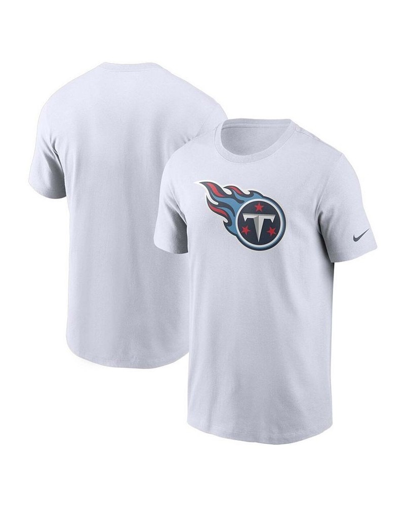 Men's White Tennessee Titans Primary Logo T-shirt $16.20 T-Shirts