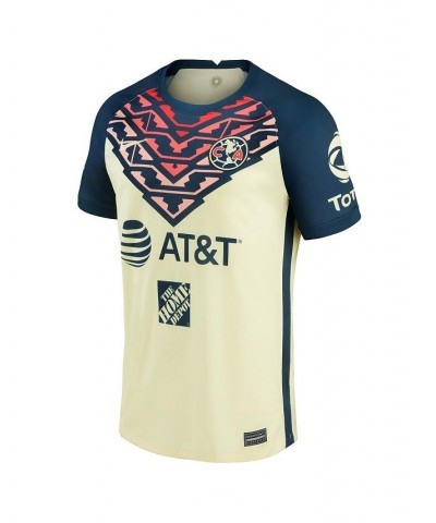 Men's Henry Martin Yellow Club America 2021/22 Home Breathe Stadium Replica Player Jersey $41.60 Jersey