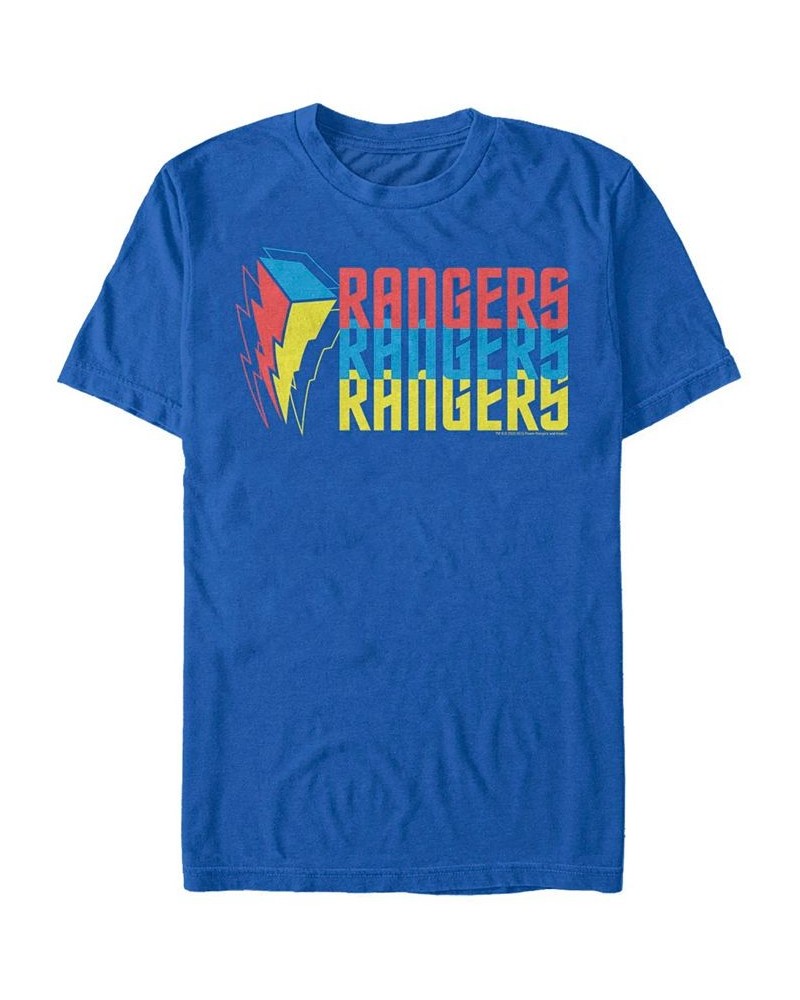 Men's Ranger Bolt Stack Short Sleeve Crew T-shirt Blue $17.50 T-Shirts