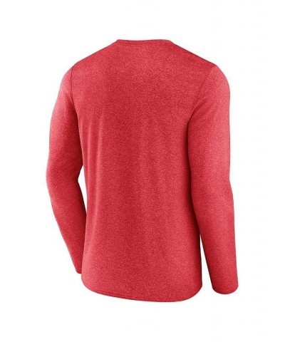 Men's Branded Heathered Red Chicago Bulls Where Legends Play Iconic Practice Long Sleeve T-shirt $29.49 T-Shirts