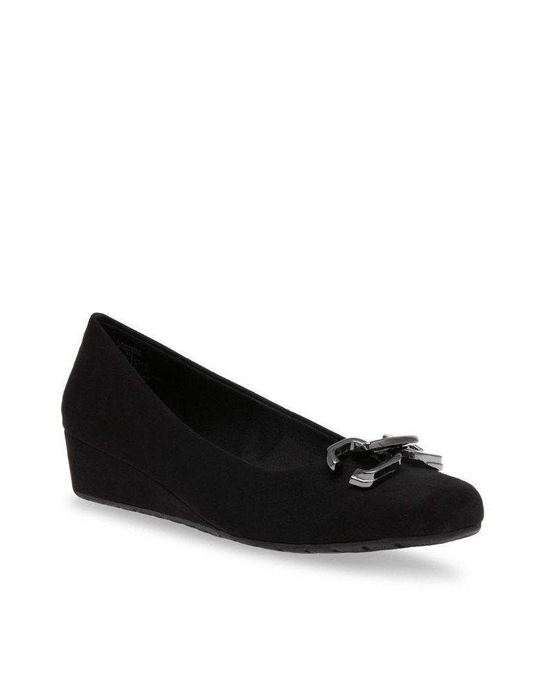 Women's Marika Wedge Flats Black $50.35 Shoes