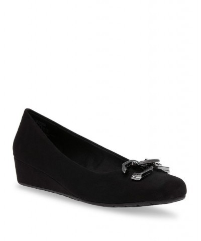 Women's Marika Wedge Flats Black $50.35 Shoes